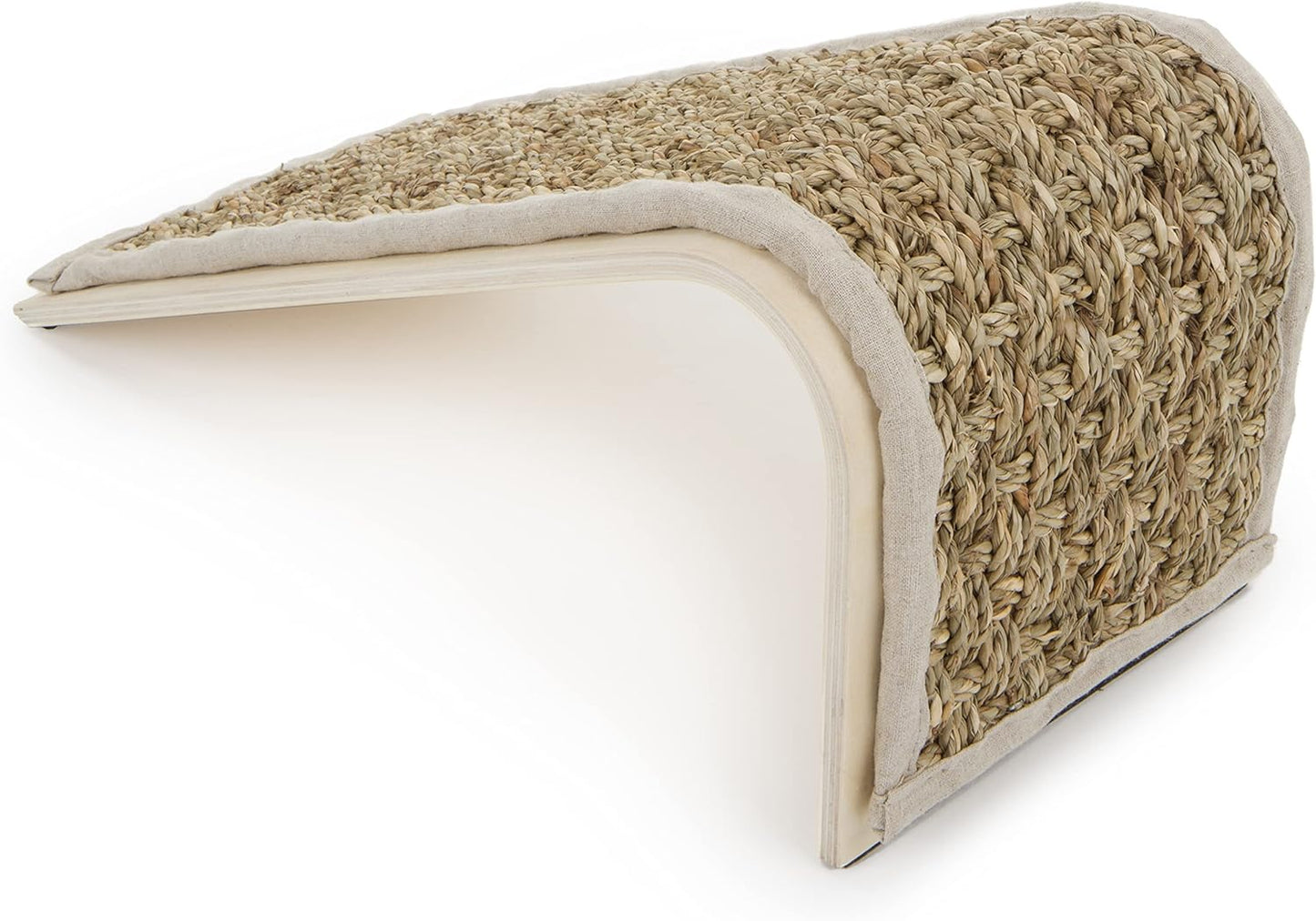 Natural Water Hyacinth Cat Scratching Ramp – Wooden Incline Scratcher for Clawing and Stretching