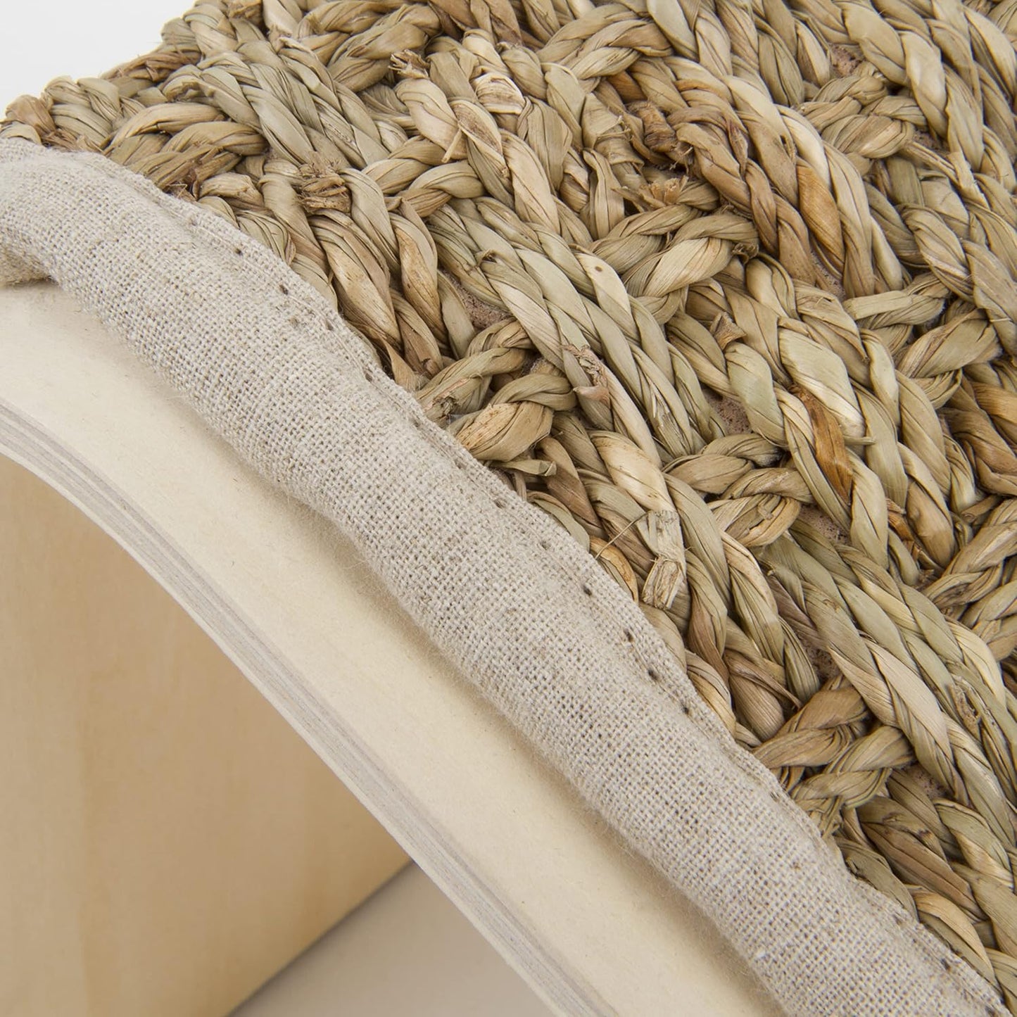 Natural Water Hyacinth Cat Scratching Ramp – Wooden Incline Scratcher for Clawing and Stretching